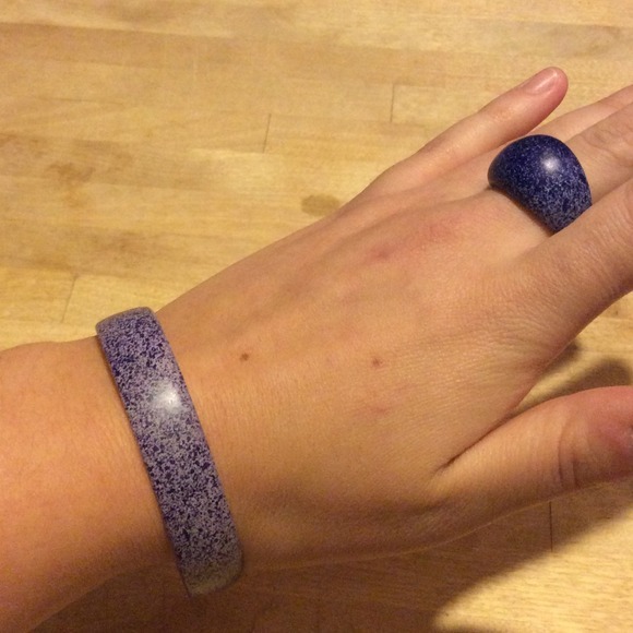 Blue and Red bracelet ring set - Picture 4 of 5